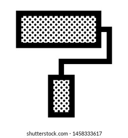 Paint Roller. Icon with Dots Style