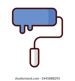 Paint Roller icon editable stock vector illustration