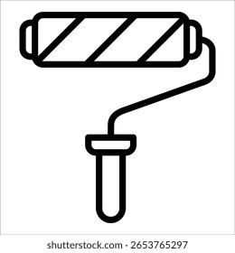 Paint Roller Icon Element For Design