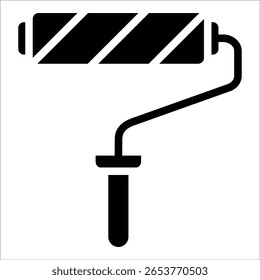 Paint Roller Icon Element For Design