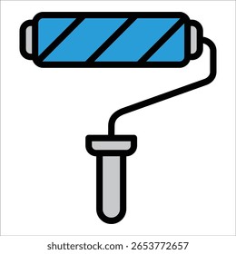 Paint Roller Icon Element For Design