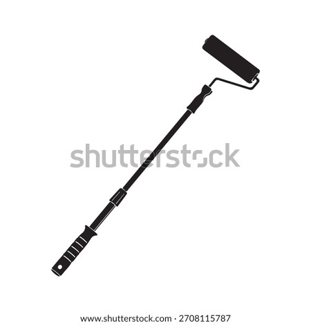 Paint Roller Icon a paint roller with an extended handle, perfect for representing home improvement, renovation, or DIE projects.