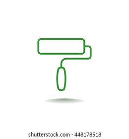  paint roller icon Flat.