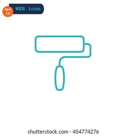  paint roller icon Flat.