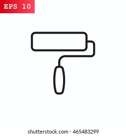  paint roller icon Flat.