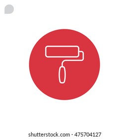  paint roller icon Flat.