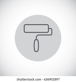  paint roller icon Flat.