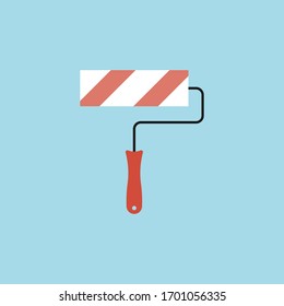 Paint roller icon. In a flat design.