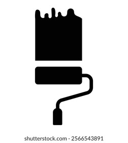 paint roller icon with flat design eps 10.