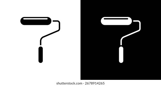 Paint roller icon flat design. Eps 10