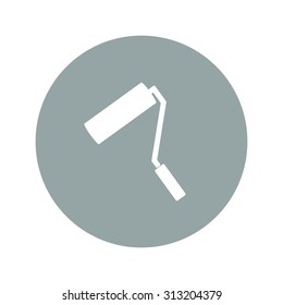 Paint roller icon. Flat design style eps 10