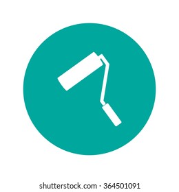 Paint roller icon. Flat design style eps 10