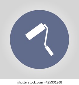 Paint roller icon. Flat design style eps 10