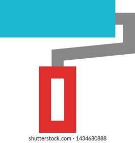 Paint roller icon. Flat illustration colored vector icons of constructions for web