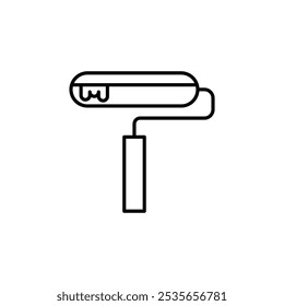 paint roller icon Flat logo isolated symbol