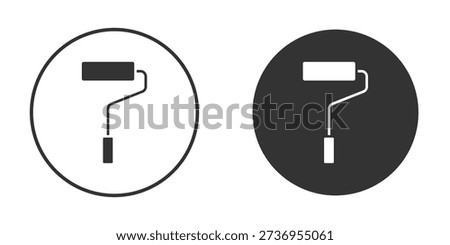 Paint roller icon flat pictogram for web. Symbol, logo illustration. Vector graphics