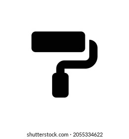 paint roller Icon. Flat style design isolated on white background. Vector illustration