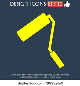 Paint roller icon. Flat vector illustrator Eps 