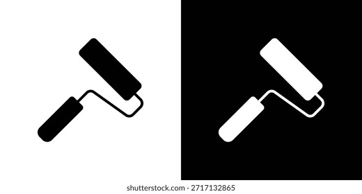 Paint roller icon, glyph style icon for web site or mobile app