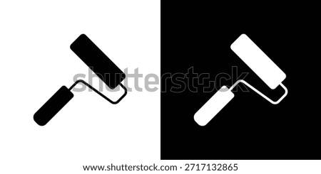 Paint roller icon, glyph style icon for web site or mobile app
