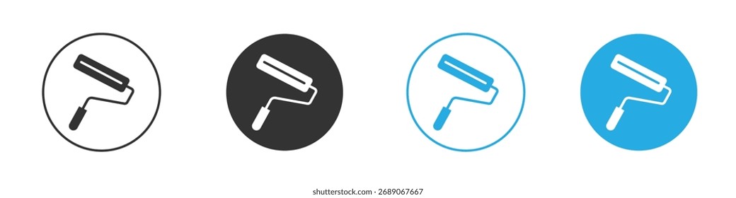 Paint roller icon. Graphic icon design template