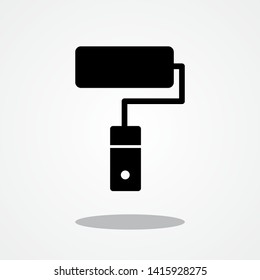 Paint Roller Icon with Gray Shadow