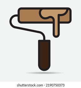 Paint roller icon. Great for architecture, building, engineering etc