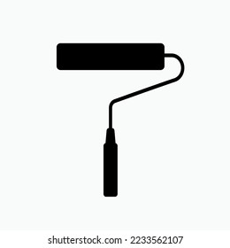 Paint Roller Icon. Houseware Element, Painting Tool Symbol.