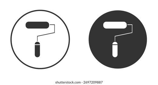 Ilustración de icono de rodillo de pintura. Gráficos de Vector de píxeles - Vector.