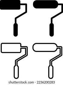 Paint roller icon illutration on white background.eps