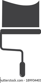 Paint Roller Icon. Interior Finishing Equipment vector 