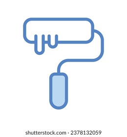 Paint Roller Symbol einzeln auf weißem Hintergrund Vektorgrafik