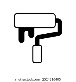 Paint Roller icon isolated on a white background. Vector illustration.