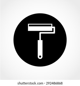 Paint roller Icon Isolated on White Background