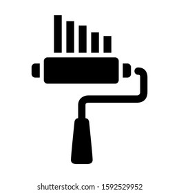 paint roller icon isolated sign symbol vector illustration - high quality black style vector icons

