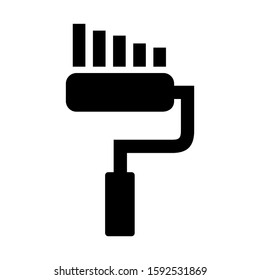 paint roller icon isolated sign symbol vector illustration - high quality black style vector icons
