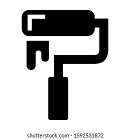 paint roller icon isolated sign symbol vector illustration - high quality black style vector icons
