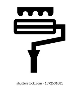 paint roller icon isolated sign symbol vector illustration - high quality black style vector icons
