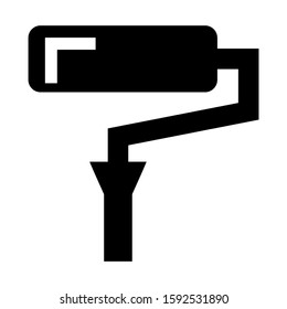 paint roller icon isolated sign symbol vector illustration - high quality black style vector icons
