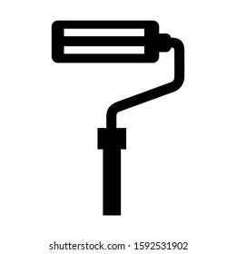 paint roller icon isolated sign symbol vector illustration - high quality black style vector icons
