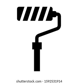 paint roller icon isolated sign symbol vector illustration - high quality black style vector icons
