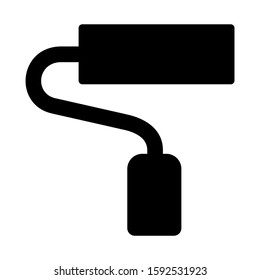 paint roller icon isolated sign symbol vector illustration - high quality black style vector icons
