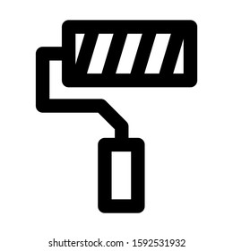 paint roller icon isolated sign symbol vector illustration - high quality black style vector icons
