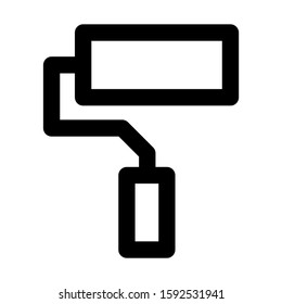 paint roller icon isolated sign symbol vector illustration - high quality black style vector icons
