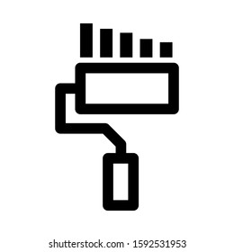 paint roller icon isolated sign symbol vector illustration - high quality black style vector icons
