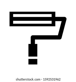 paint roller icon isolated sign symbol vector illustration - high quality black style vector icons
