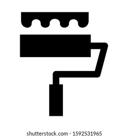 paint roller icon isolated sign symbol vector illustration - high quality black style vector icons
