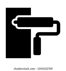 paint roller icon isolated sign symbol vector illustration - high quality black style vector icons
