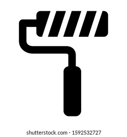 paint roller icon isolated sign symbol vector illustration - high quality black style vector icons
