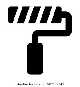 paint roller icon isolated sign symbol vector illustration - high quality black style vector icons
